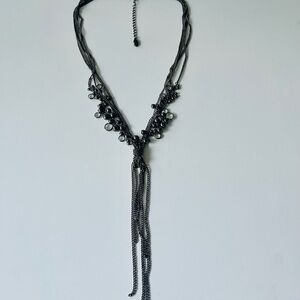 Elegant Black Beaded Necklace